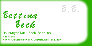 bettina beck business card